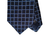 Drake's Tie: Navy square woven, Silk