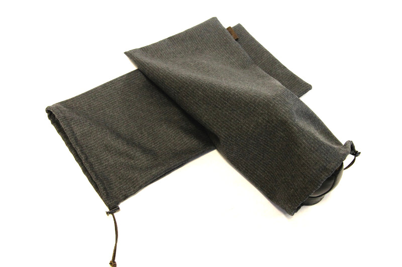 Sartorial Home Shoe Bags, Medium grey hairline stripes, pure wool