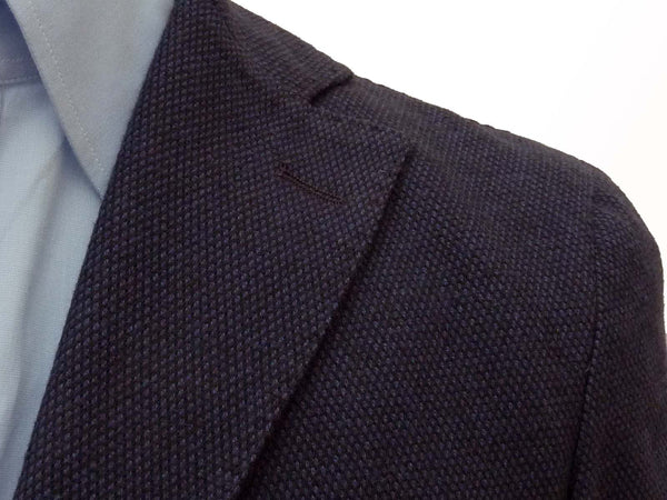 Gabardine Sport Coat Dark blue nailhead weave, 2 button, cotton blend