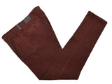 Gio Zubon by LBM 1911 Trousers 35/36, Brick red Flat front Slim fit Cotton/Elastane