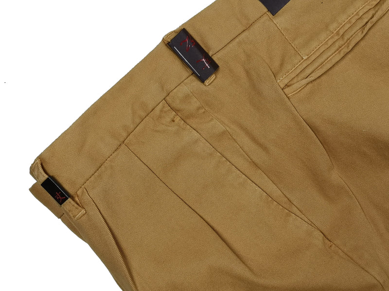 Gio Zubon by LBM 1911 Trousers 35/36, Washed Mustard Pleated front Slim fit Cotton/Elastane