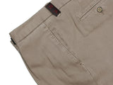 Gio Zubon by LBM 1911 Trousers 35/36, Khaki Pleated front Slim fit Cotton/Elastane
