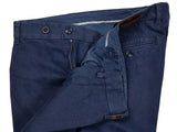 Gio Zubon by LBM 1911 Trousers 35/36, Cobalt blue Pleated front Slim fit Cotton blend