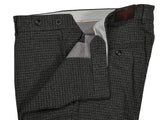 Gio Zubon by LBM 1911 Trousers 35/36, Grey check Pleated front Slim fit Cotton/Elastane