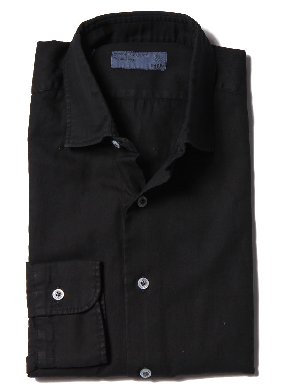 Barba Dandylife Shirt: Faded Midnight Blue, Spread collar, garment washed/dyed cotton