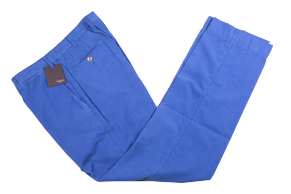 Incotex Trousers: 34, Royal blue, flat front, Regular fit, cotton