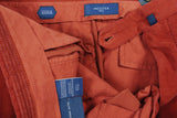 Incotex Trousers: 34, Burnt orange pinwale corduroy, flat front, Regular fit, cotton