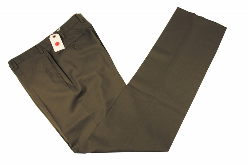 Incotex Trousers: 34 (Slightly damaged) Dark Sepia , flat front, super 100's, pure wool