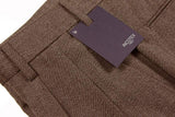 Incotex Trousers: 34, Grey-brown melange, flat front cargo pocket, pure wool