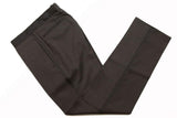Incotex Trousers: 34, Grey weave with gunmetal grosgrain trim, flat front, pure wool