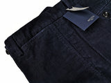 Incotex Trousers: 32, Navy corduroy flat front pure cotton