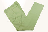 Incotex Trousers: 32, Chartreuse green, flat front slim fit, pure cotton
