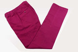 Incotex Trousers: 34, Washed red, flat front, regular, linen/cotton