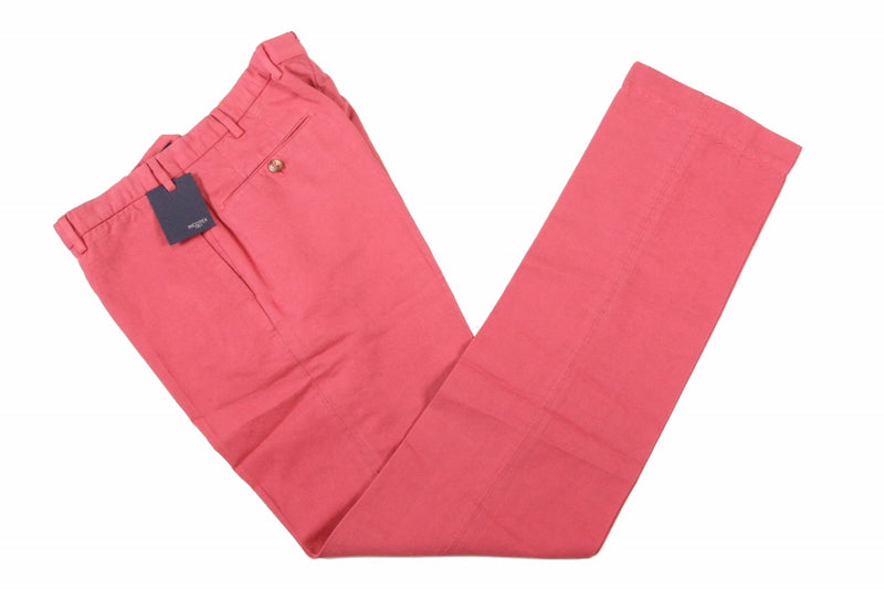 Incotex Trousers: 34, Washed salmon, flat front, regular, linen/cotton