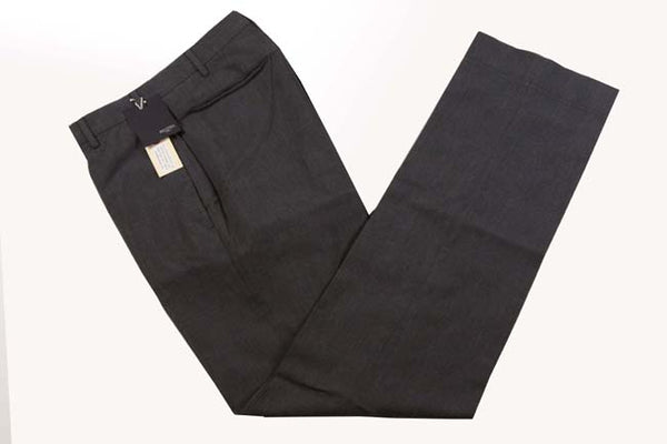 Incotex Trousers: 34, Grey, flat front, cotton/elastan