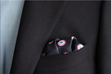 Kiton Pocket Square Navy & pink bullseye pattern, pure silk