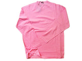 Kiton Shirt: X-Small, Pink, long sleeve crewneck, cotton pique