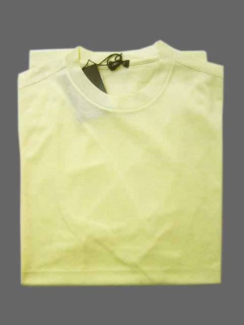 Kiton Shirt: X-Small, Lemon, long sleeve crewneck, cotton pique