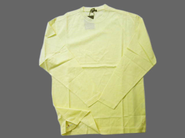 Kiton Shirt: Small, Lemon, long sleeve crewneck, cotton pique