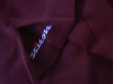 Kiton Polo Shirt M Burgundy Cotton Pique Long Sleeve