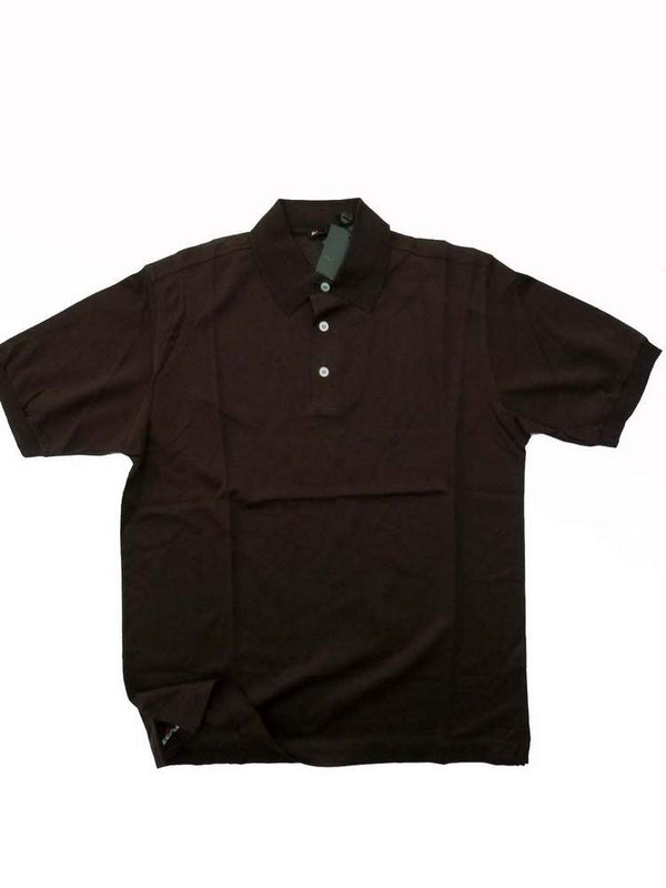 Kiton Polo Shirt L Dark Brown Mercerized Cotton