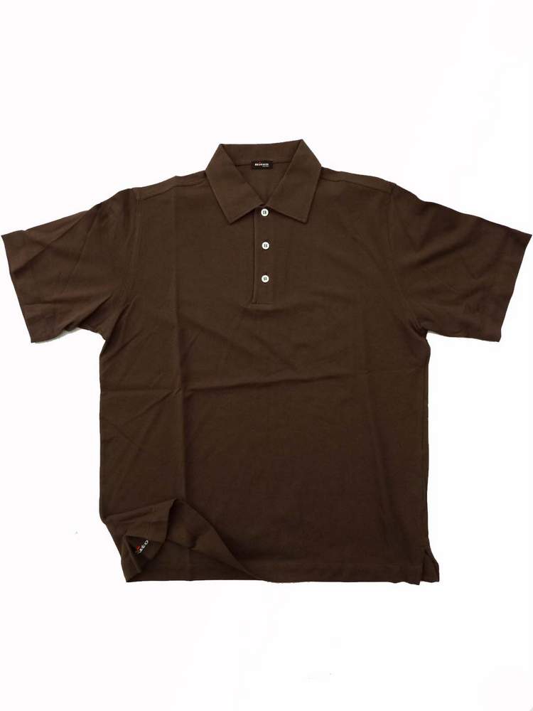 Kiton Polo Shirt M Soft Brown Cotton Pique