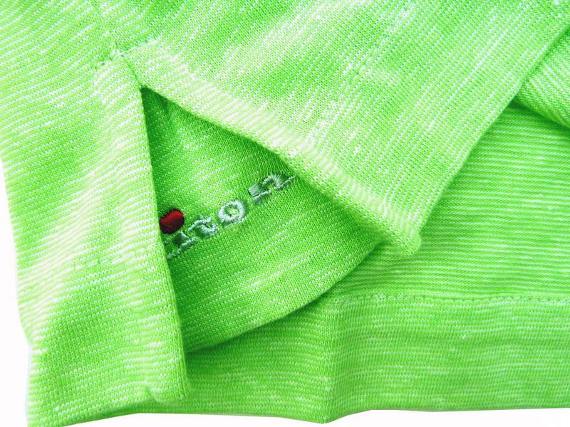 Kiton Polo Shirt M Lime Green Cotton/Linen