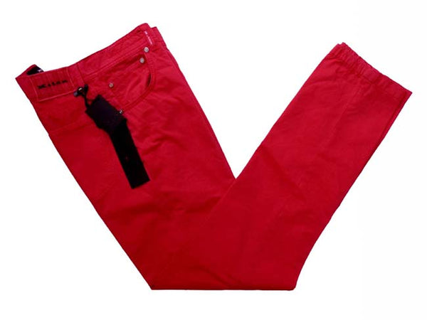 Kiton Jeans: 30/31, Washed red, classic jean style, spring cotton