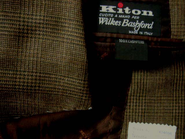 Kiton Sport Coat: 44XL/45XL, Dark drab glen plaid, 3-button, pure cashmere