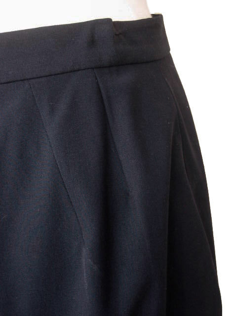 Kiton Women's Skirt Black Wool Stretch IT 47