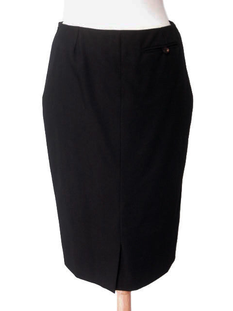 Kiton Women's Skirt Black Wool IT 42