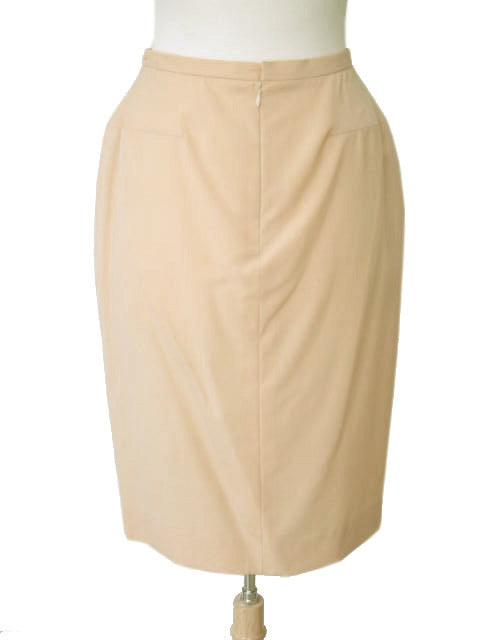 Kiton Women's Skirt Peachy Tan Wool IT 42