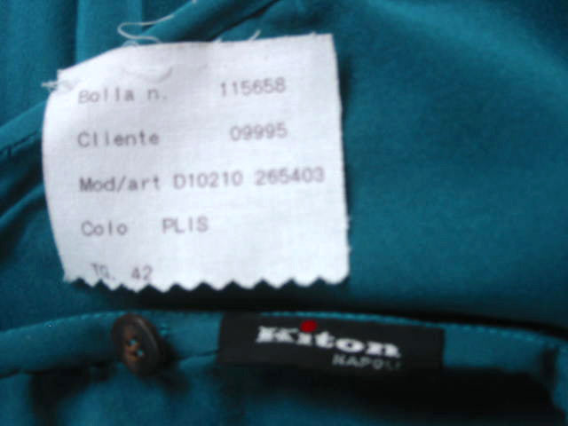 Kiton Women's Pleated Skirt Teal Turquoise Silk IT 42
