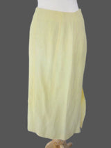 Kiton Women's Skirt Yellow Linen Blend IT 42 DMG
