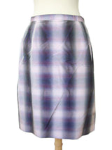 Kiton Women's Skirt Purple Plaid Silk(?) IT 42