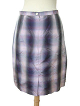 Kiton Women's Skirt Purple Plaid Silk(?) IT 42