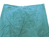 Kiton Women's Skirt Soft Teal Blue Suede IT 42