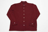 Kiton Sweater: Medium, Maroon, polo collar button front, cashmere/silk