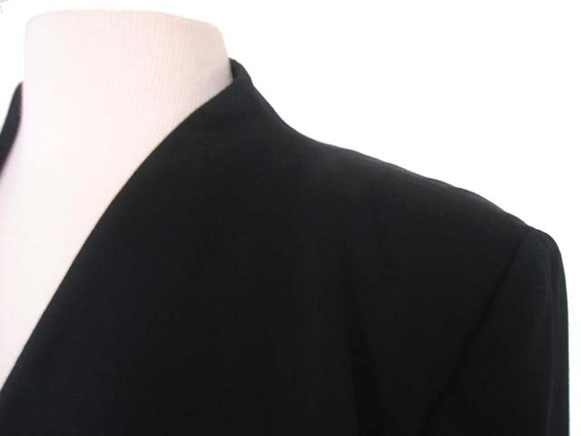 Kiton Women's Black Wool Nehru Jacket/Coat IT 46/US 12