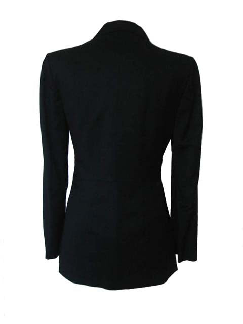 Kiton Women's Black Super 150's Wool Jacket/Coat IT 42/US 8