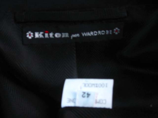 Kiton Women's Black Super 150's Wool Jacket/Coat IT 42/US 8