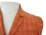 Kiton Women's Orange/White Silk Blend Jacket/Blazer IT 42/US 8