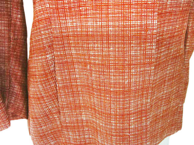 Kiton Women's Orange/White Silk Blend Jacket/Blazer IT 42/US 8