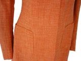 Kiton Women's Orange Cashmere/Linen Jacket/Blazer IT 42/US 8/10