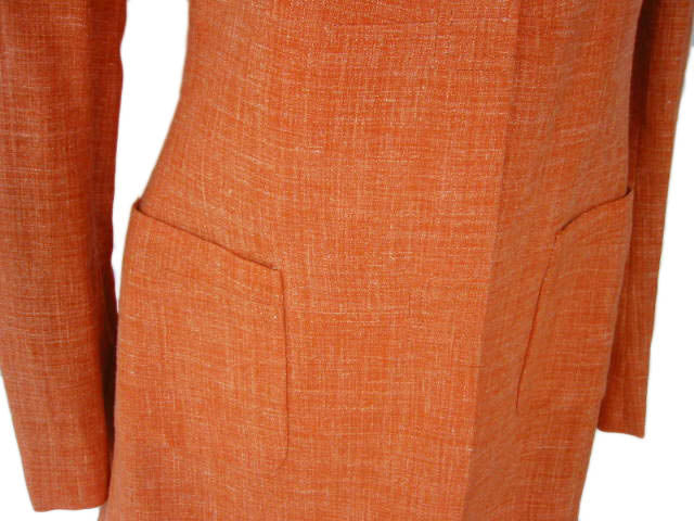 Kiton Women's Orange Cashmere/Linen Jacket/Blazer IT 42/US 8/10