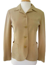 Kiton Women's Tan Silk Jacket/Coat IT 42/US 8/10 IRR