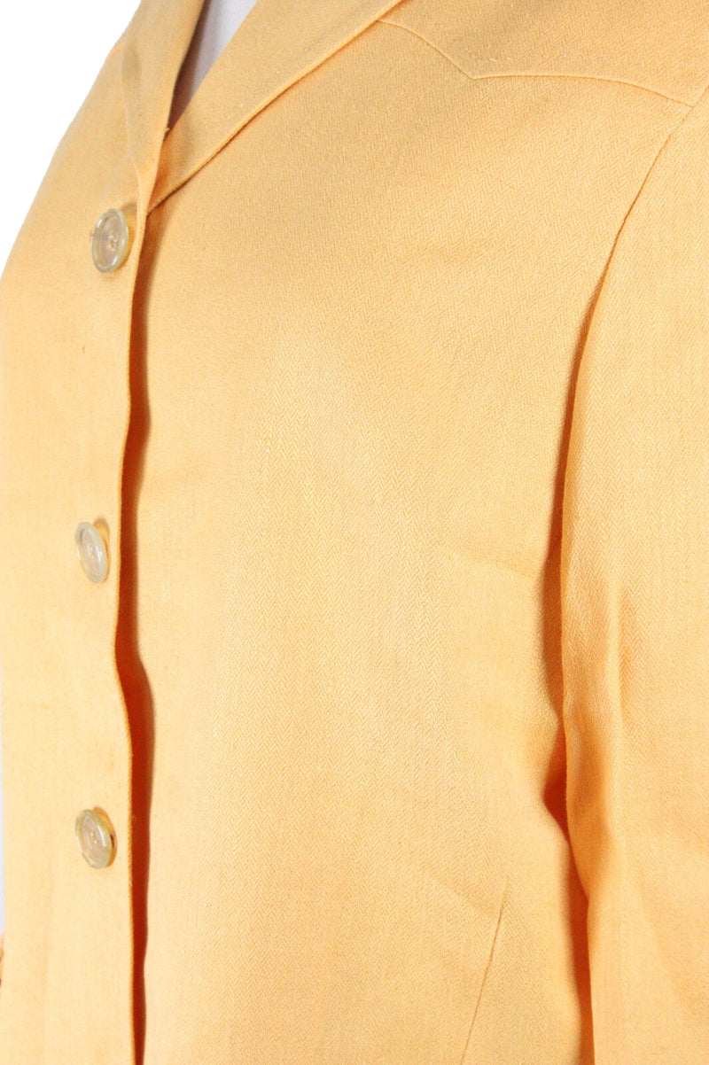 Kiton Women's Peach Herringbone Linen Jacket/Coat IT 44/US 10/12