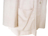 Kiton Women's Light Beige Weave Cashmere/Cotton Spring Coat IT 42/US 8/10