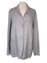 Kiton Women's Light Grey Cashmere Unlined Spring Coat IT 42/US 8/10