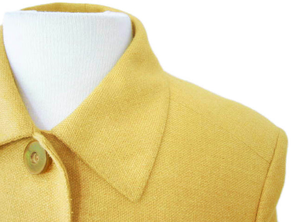 Kiton Women's Yellowish Tan Linen Jacket/Coat IT 42/US 8